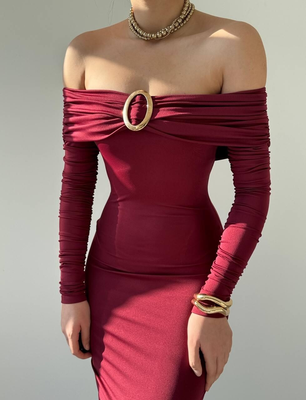 Picture of Maca Straplez Elbise