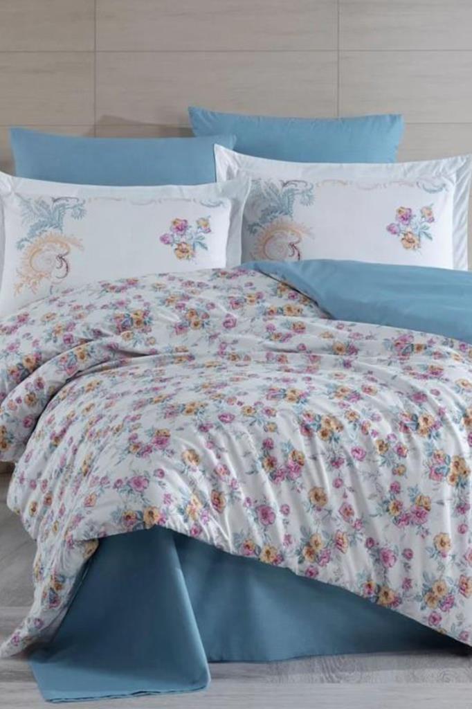 Picture of Gloria Çift Kişilik Ranforce Nevresim Takımı Mavi