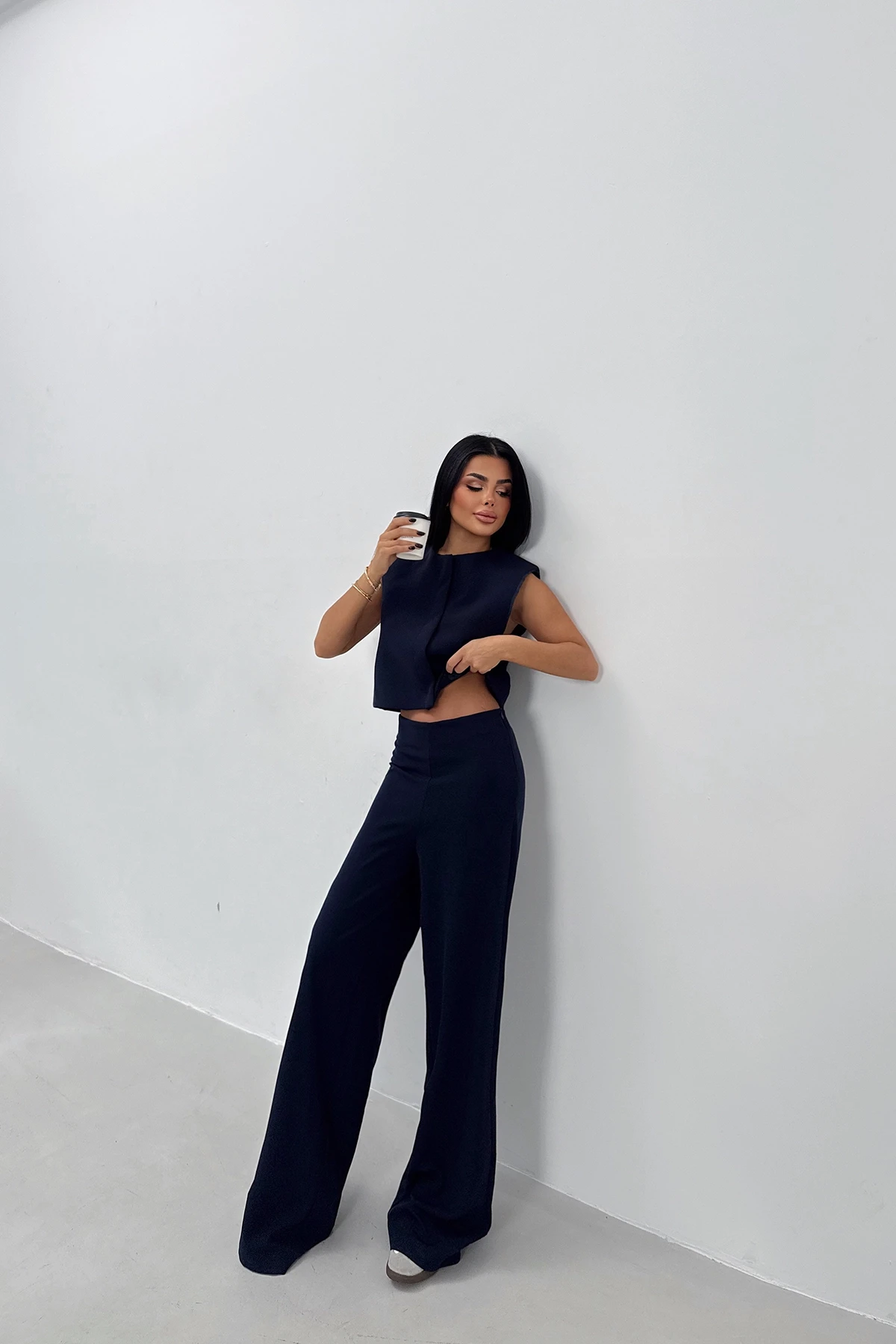 Picture of Navy Blue Trousers Suit