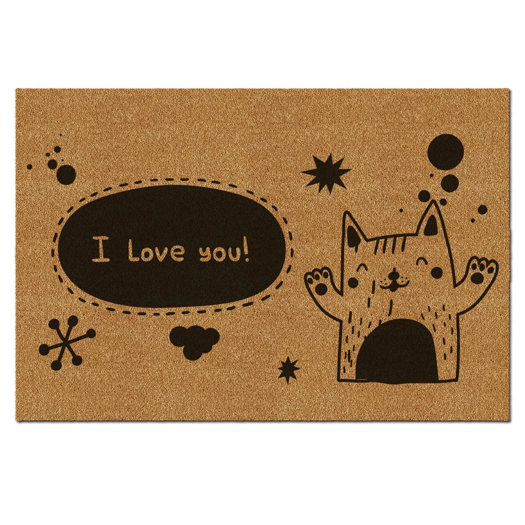 Picture of Decovetro Paspas Love You Desenli Kapı Önü Paspası 40 x 60 Cm