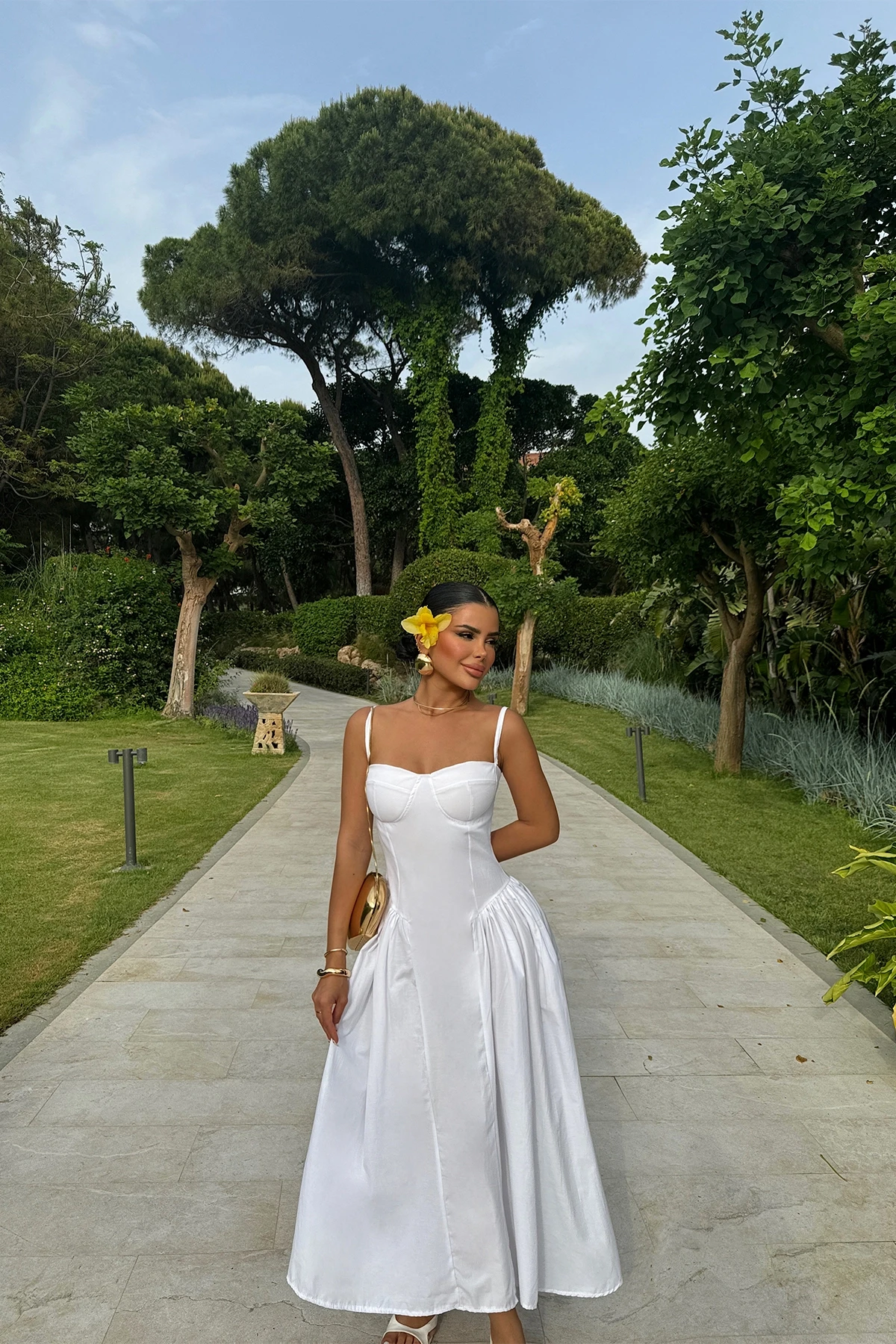 Picture of White Hanna Midi Dress