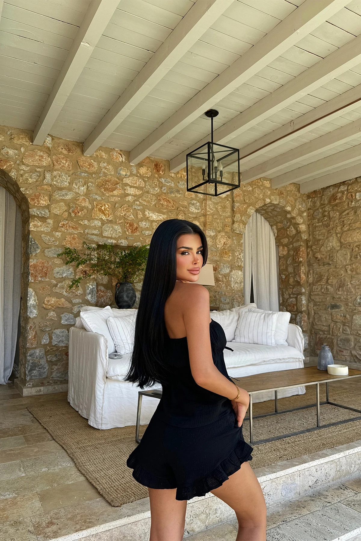 Picture of Black Tanja  Shorts Set