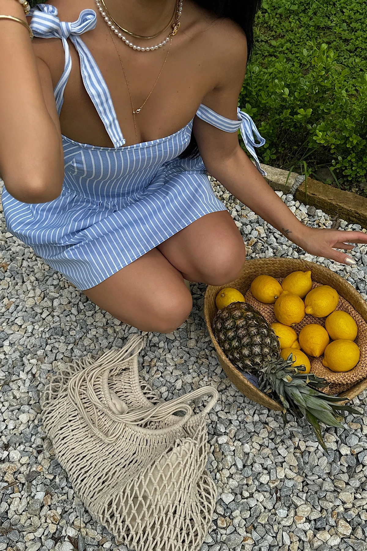 Picture of Blue Striped Mini Dress