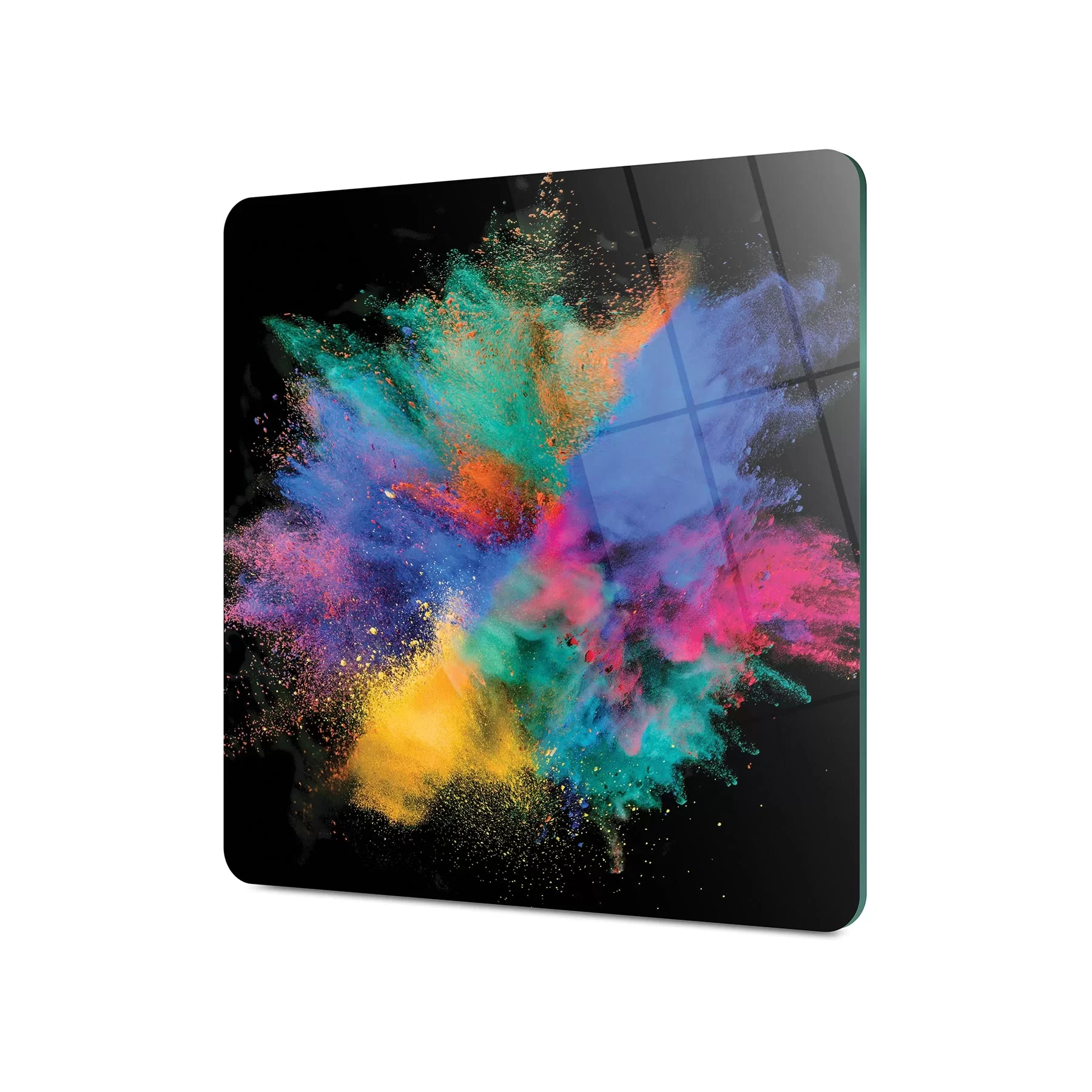 Picture of Decovetro Cam Kesme Tahtası ve Sunumluk Kare Renk Bulutu Desenli 30x30 Cm