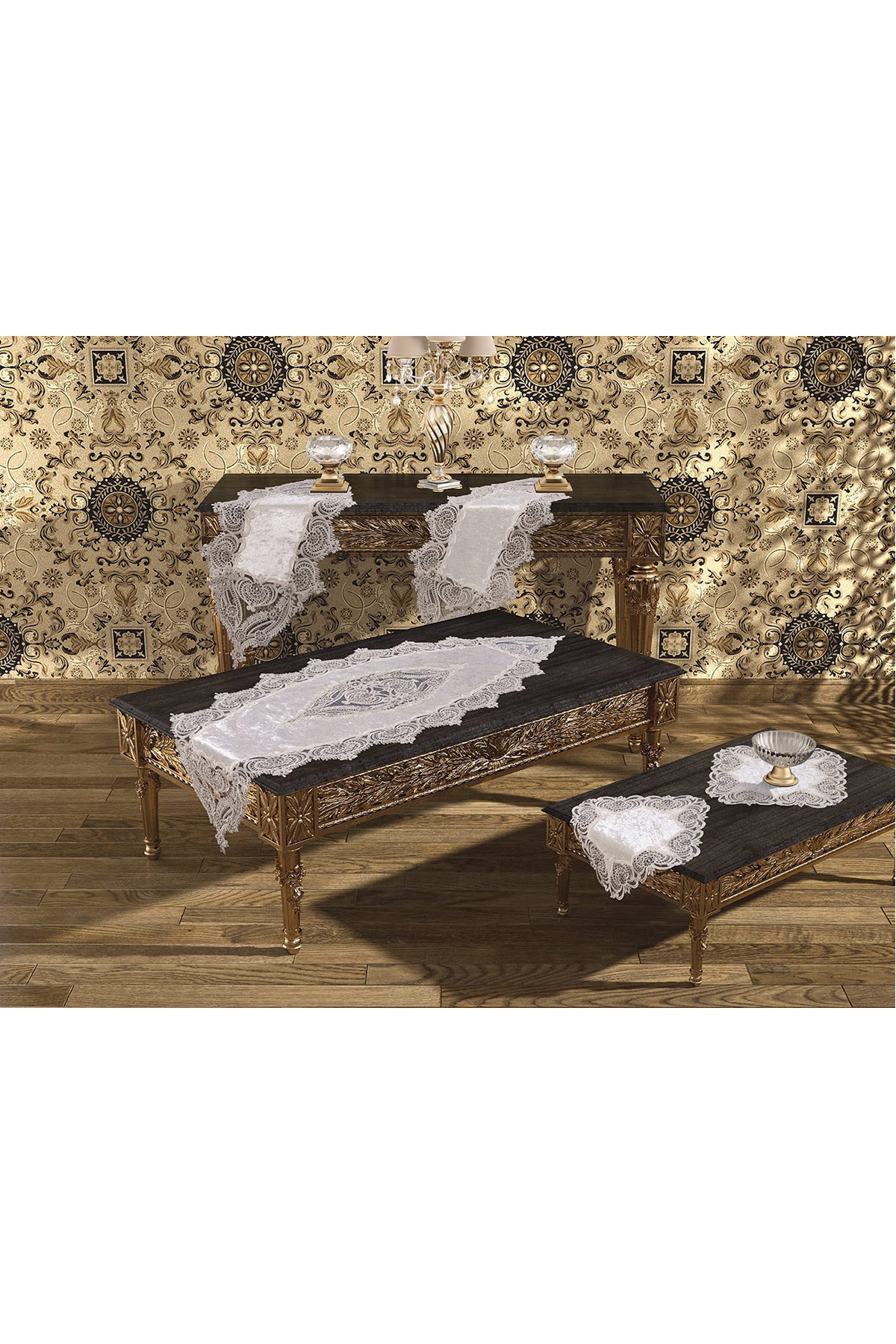 Picture of Şehrazat Salon Takımı 5 Parça Krem