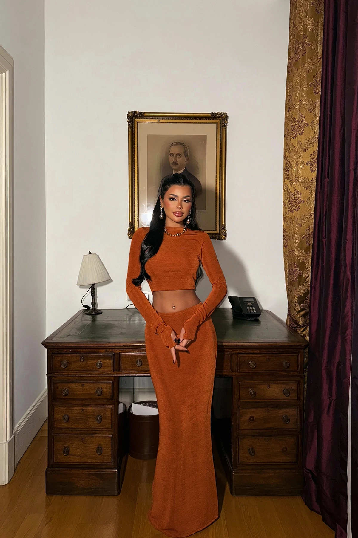 Picture of Tan Skirt Suit