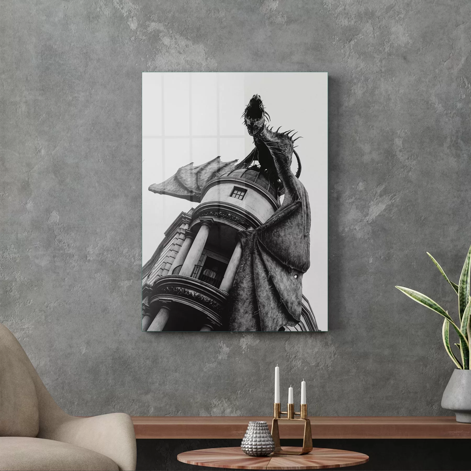 Picture of Decovetro Cam Tablo Harry Potter Gringotts Dragon 70x100 cm