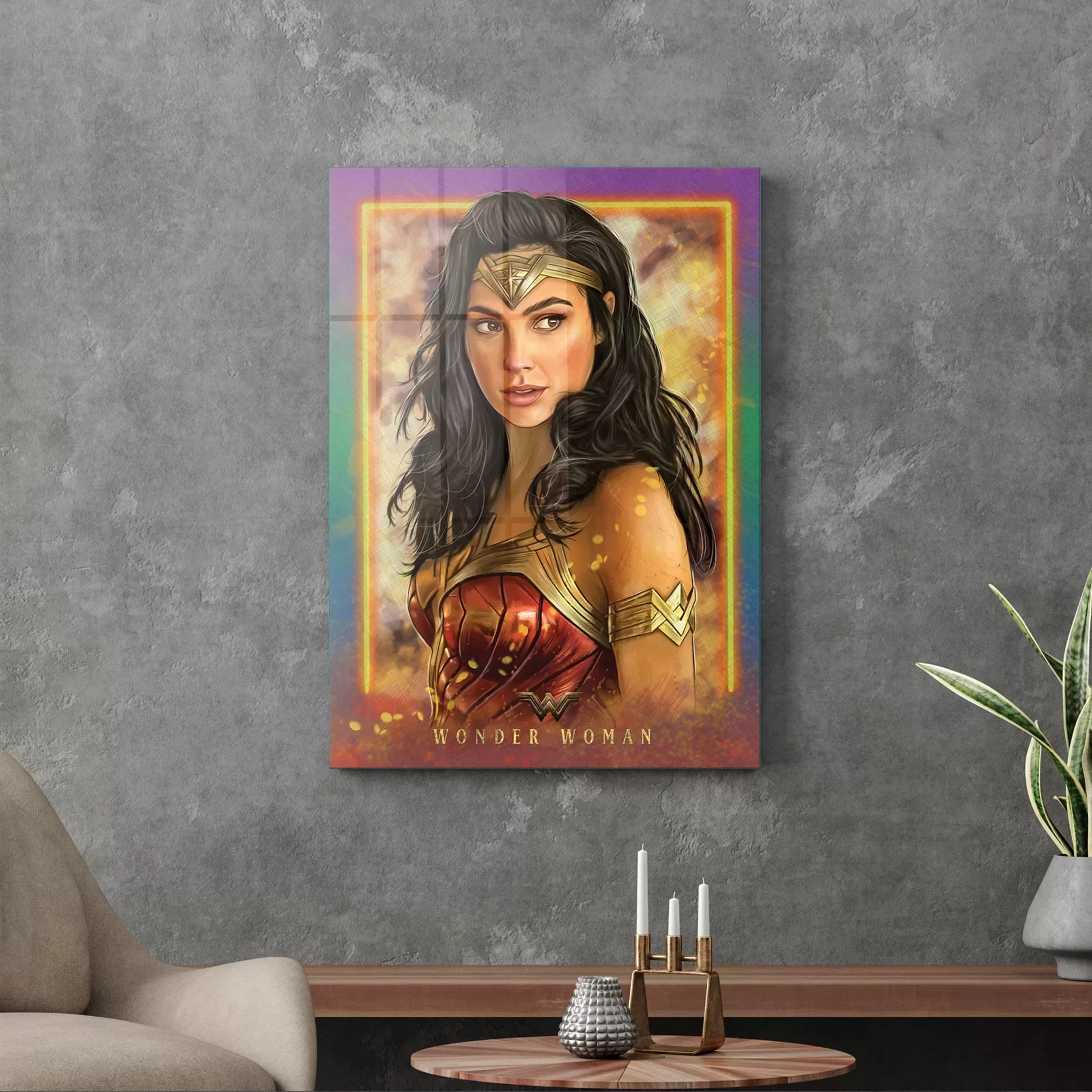 Picture of Decovetro Cam Tablo Wonder Woman 50x70 cm
