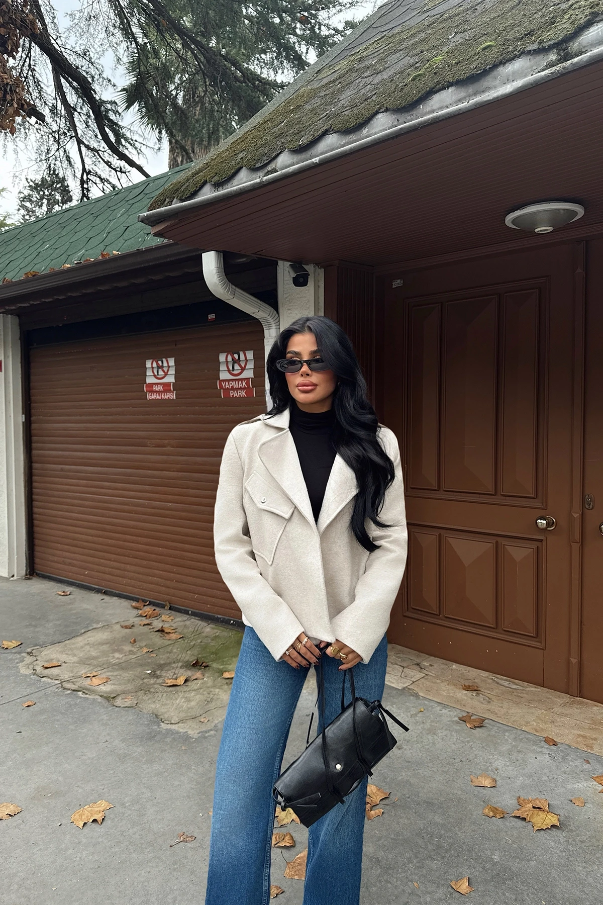 Picture of Beige Double Breasted Collar Jacket