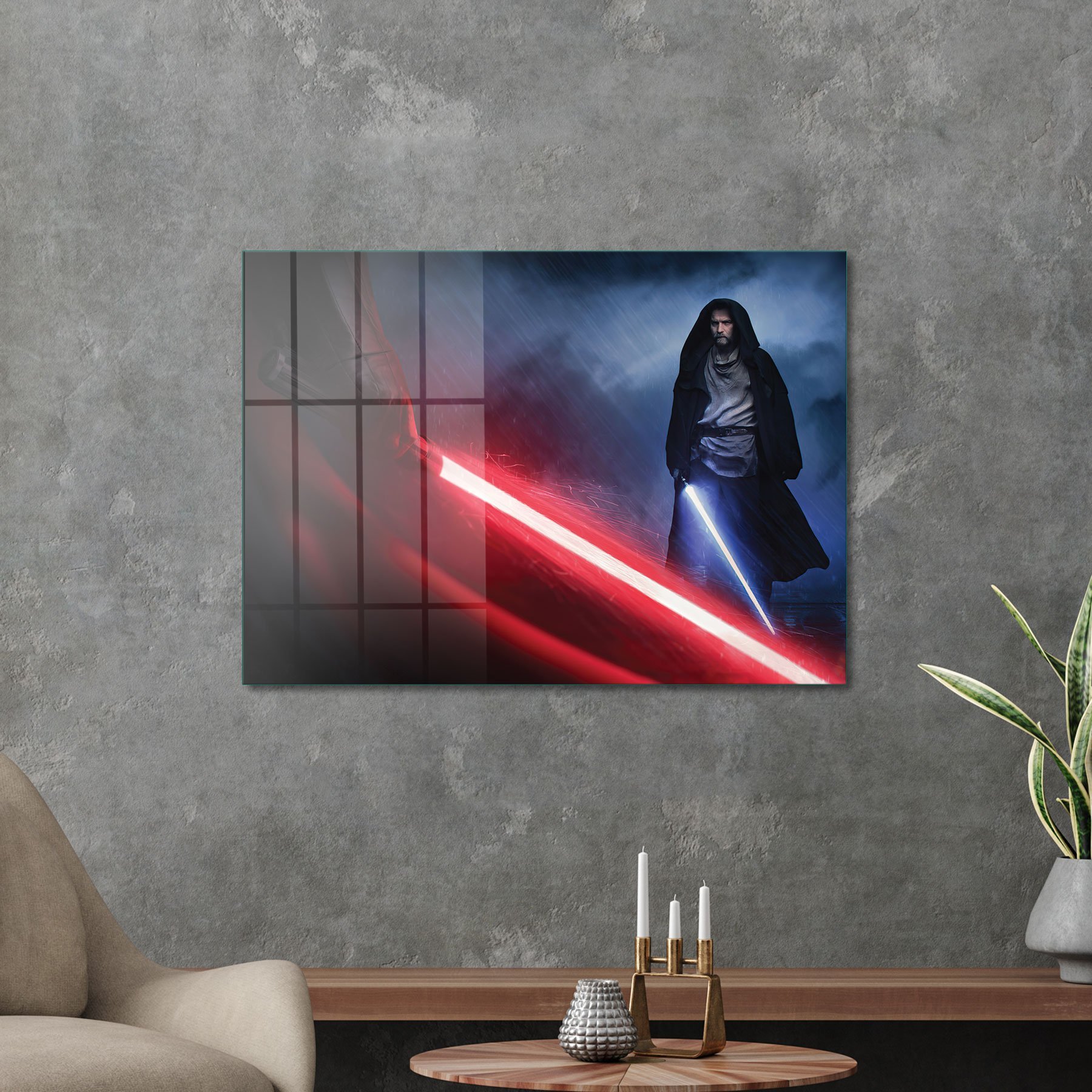 Picture of Decovetro Cam Tablo Star Wars Vader vs Obiwan 50x70 cm