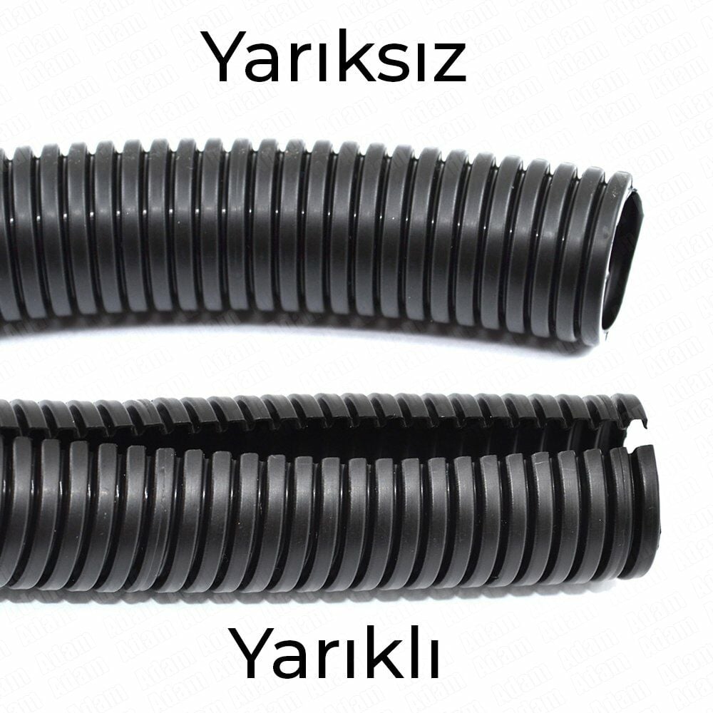 Picture of 17mm Yarıksız Spiral Boru Kablo Izolasyon Hortumu Siyah Esnek