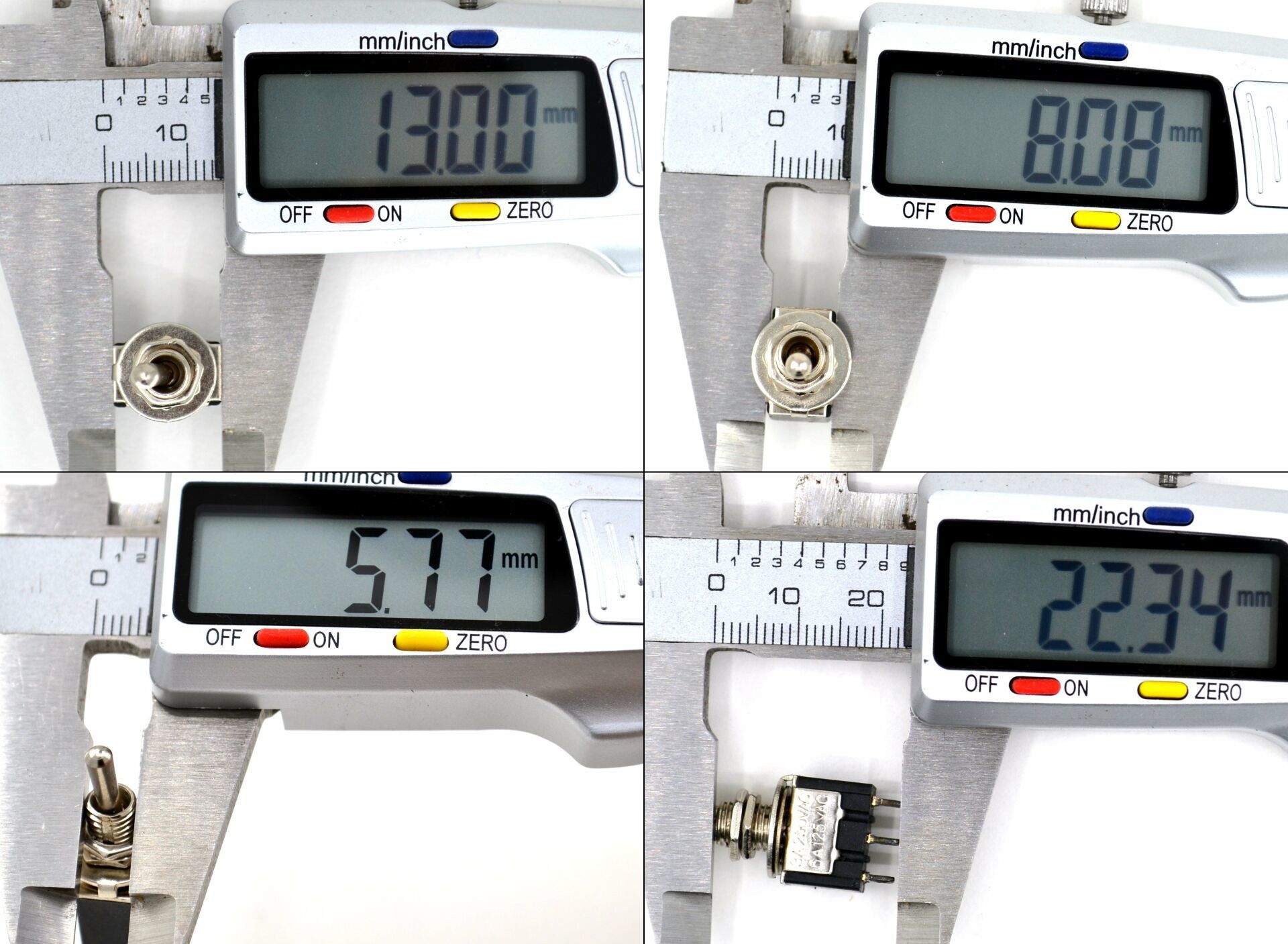 Picture of Mini Toggle Switch 1-0 Metal Anahtar 3 Pin 12V-220V (Min Sipariş 100 Adet)