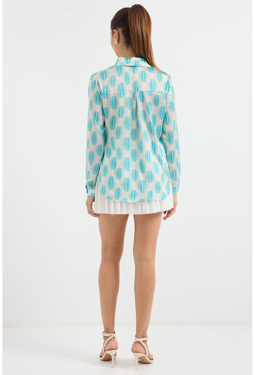 Picture of 3964 Hafif Dökümlü Saten Gömlek