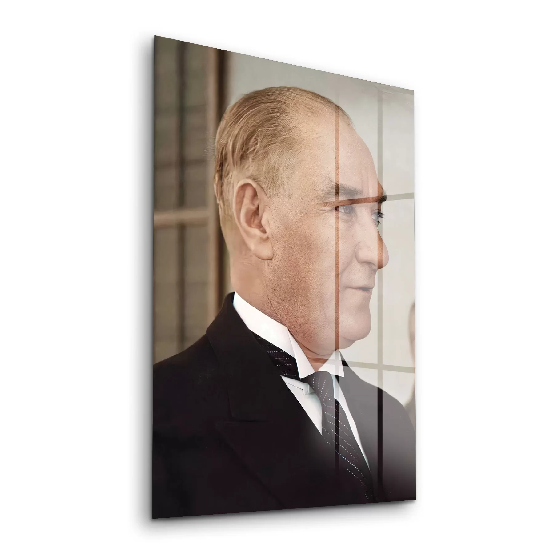 Picture of Decovetro Cam Tablo Atatürk Siyah Takım Elbiseli 30x40 cm