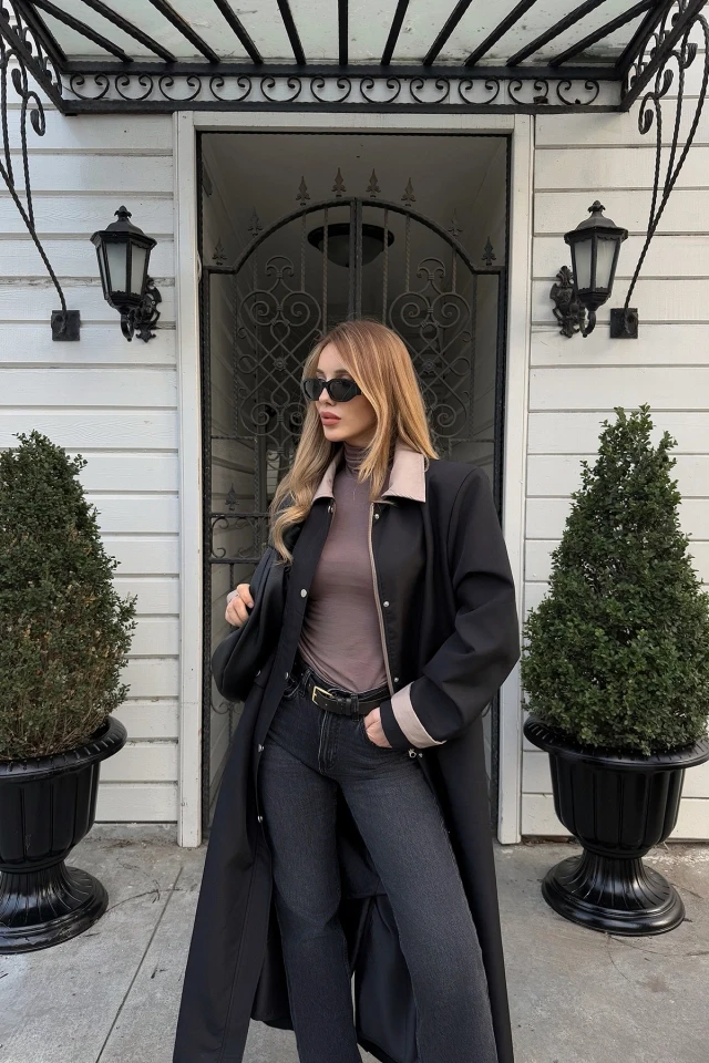 Picture of Black Aldabella Trench Coat