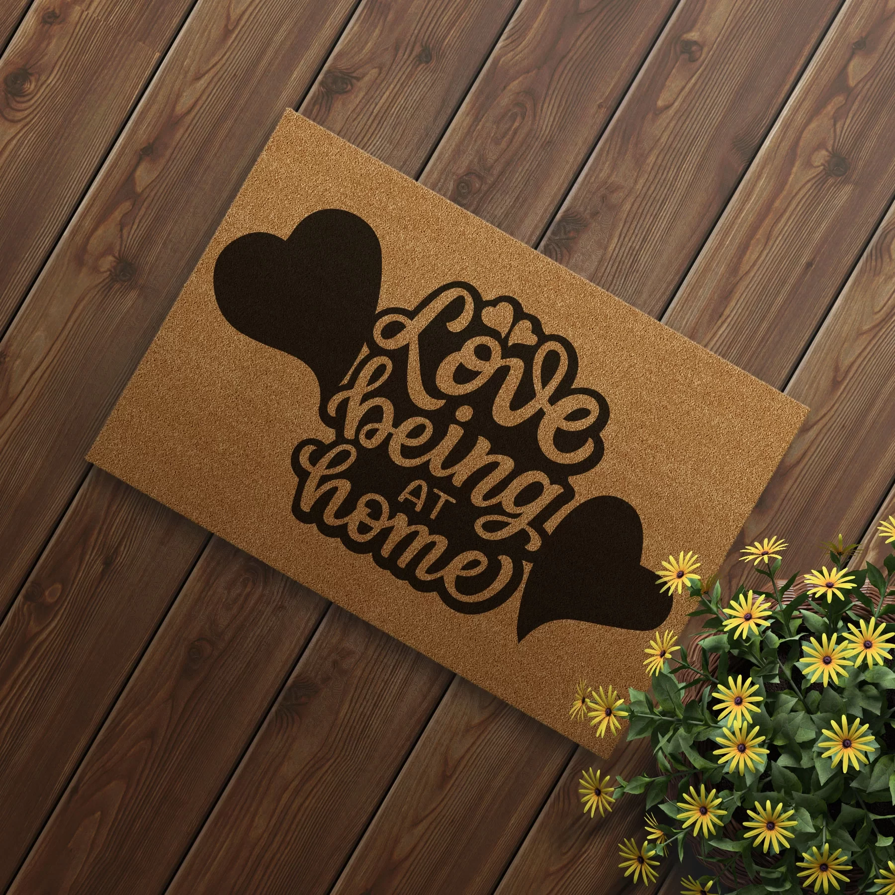 Picture of Decovetro Paspas Love Home Desenli Kapı Önü Paspası40 x 60 Cm