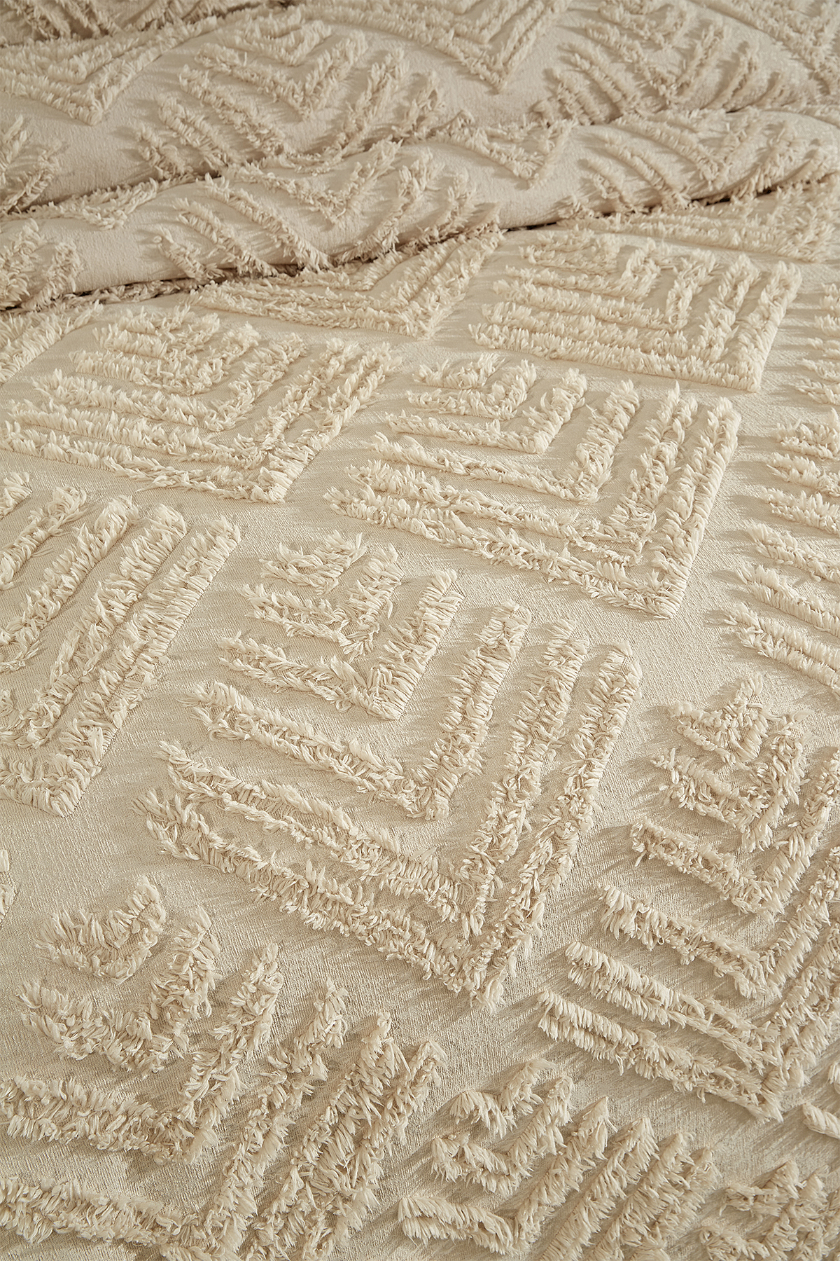 Picture of Çeyiz Diyarı Pine 3 Parça Çift Kişilik Pike Takımı Bej