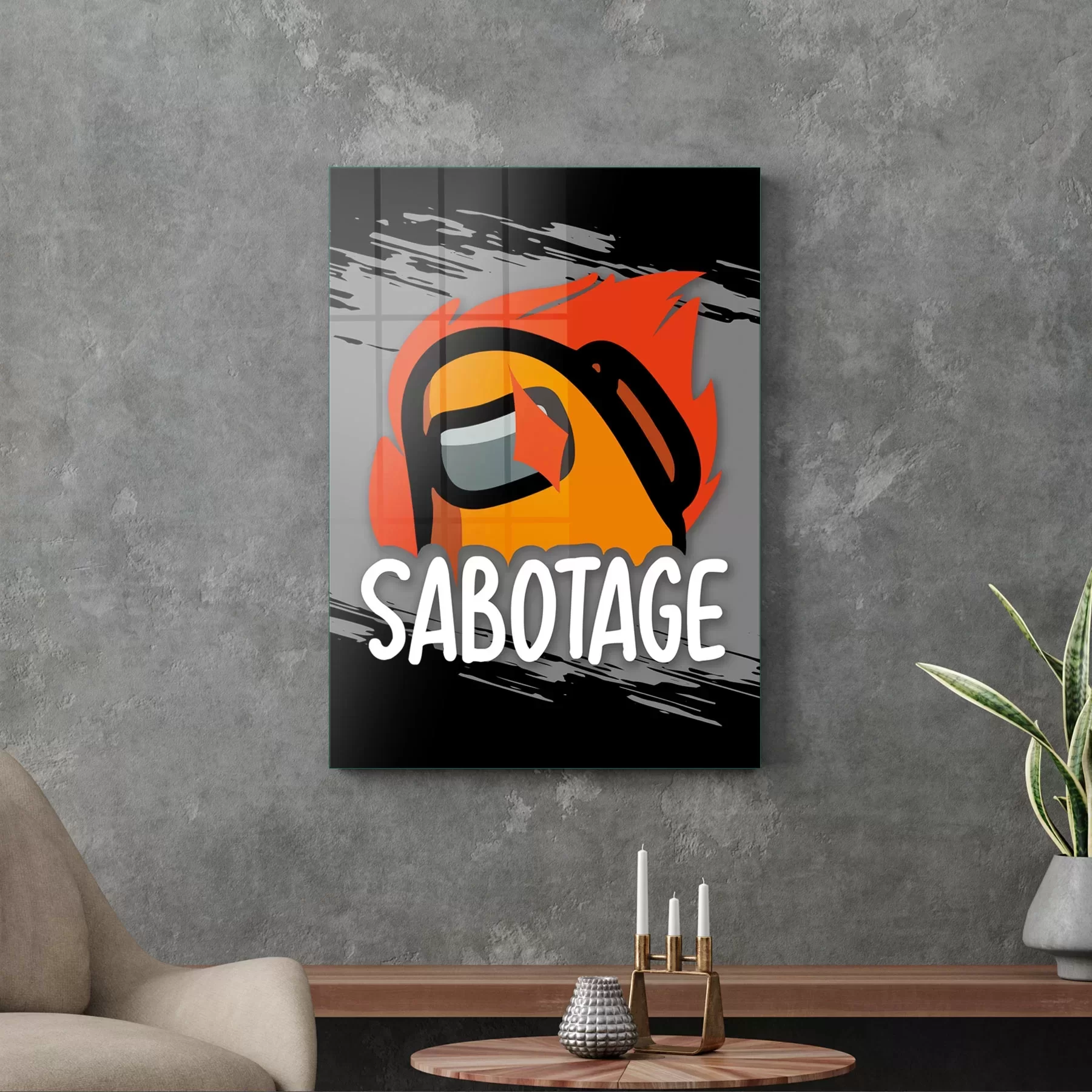 Picture of Decovetro Cam Tablo Gamer Sabotage Among Us 30x40 cm