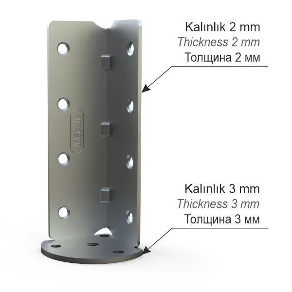 Picture of KÖŞEBENTLİ AYAK SACI 50X50MM