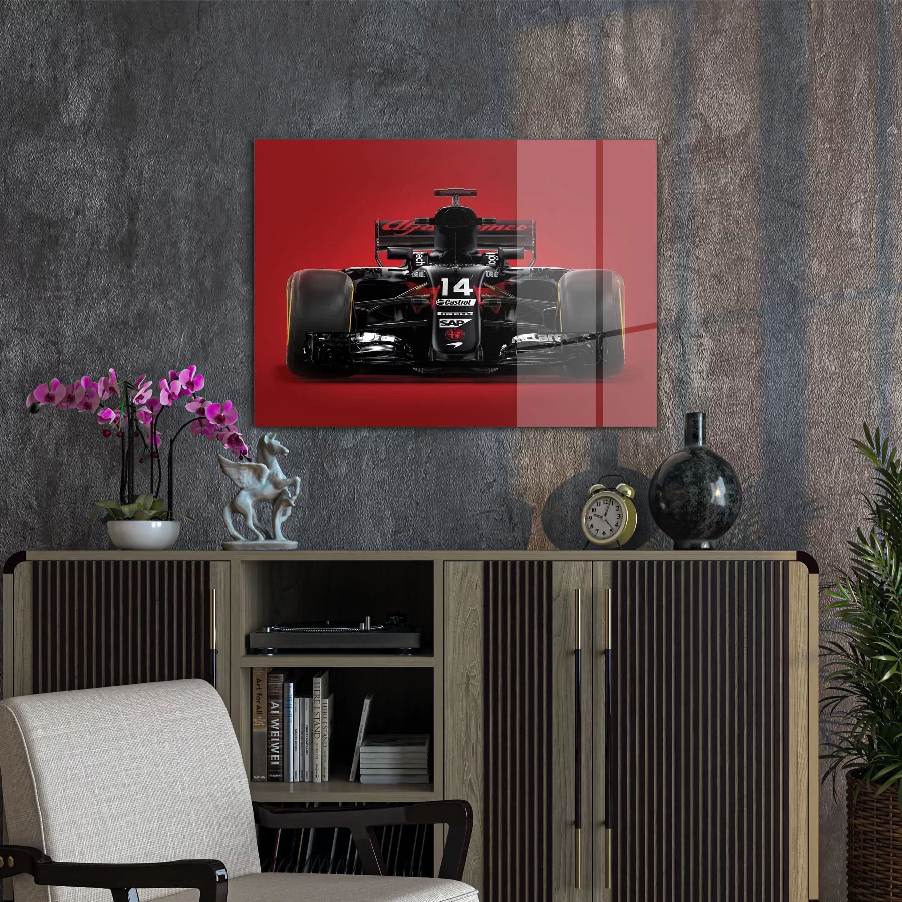 Picture of Decovetro Cam Tablo Formula 1 Red 30x40 cm