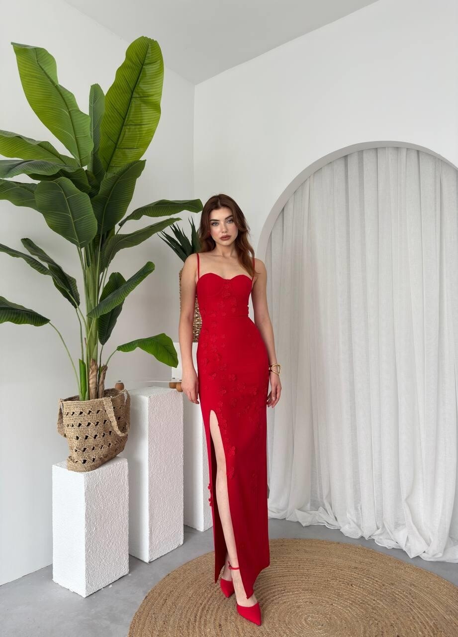 Picture of Stor Gül Detaylı Elbise