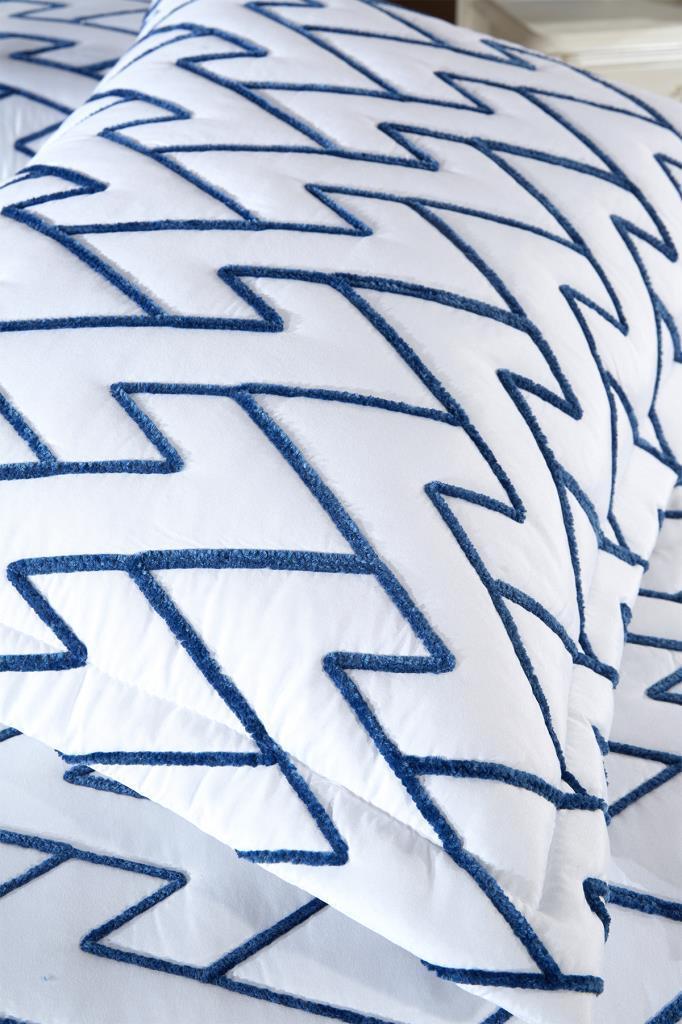 Picture of Maria Kapitoneli Tek Kişilik Yatak Örtüsü 180x240 Krem - Mavi